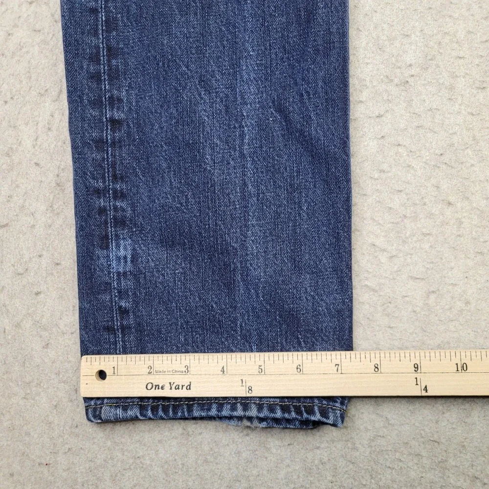 Vintage American Eagle Slim Straight Jeans Mens 32x34 Blue Dark Wash Denim - Picture 11 of 12